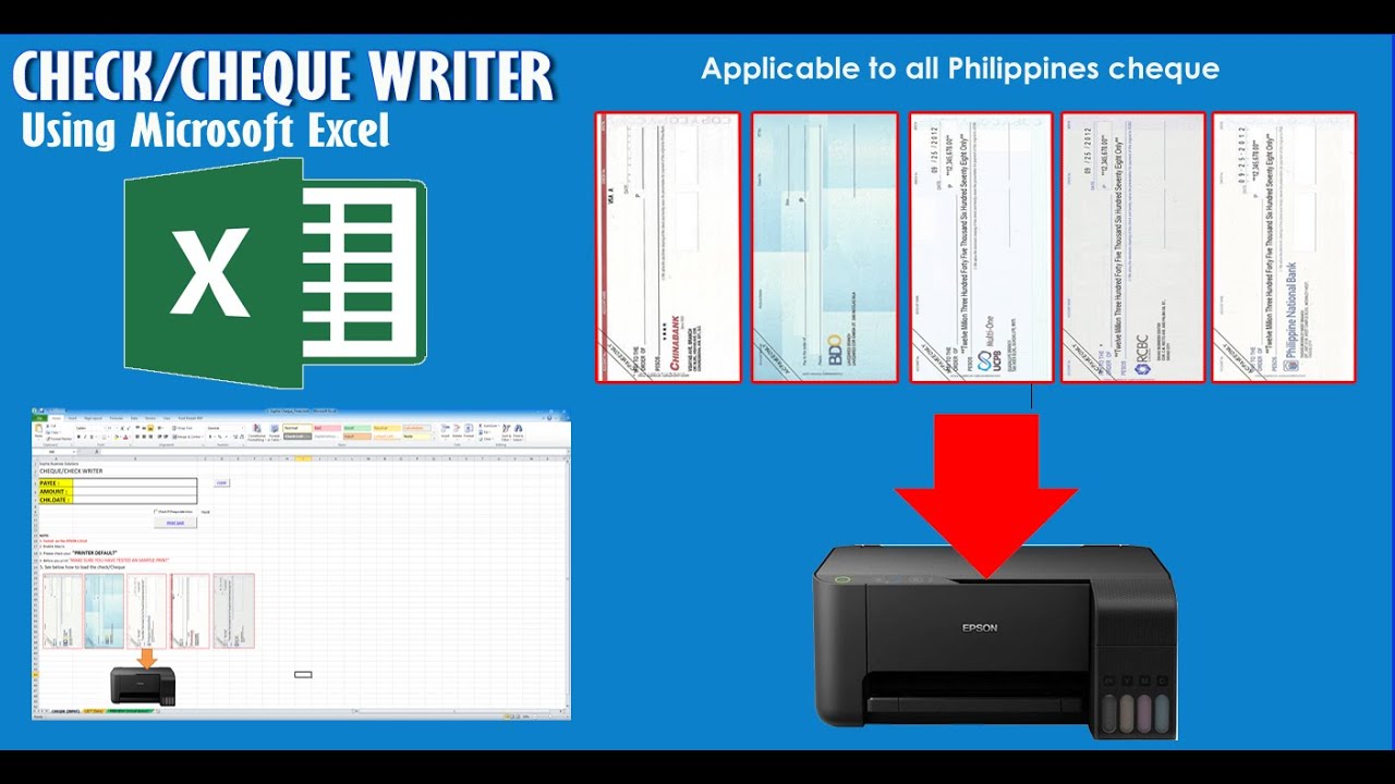 Check/Cheque Writer Using Microsoft Excel