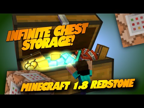 Minecraft Redstone MEGA CHESTS! INFINITE Storage! Epic Minecraft Redstone Creations (Minecraft 1.8)