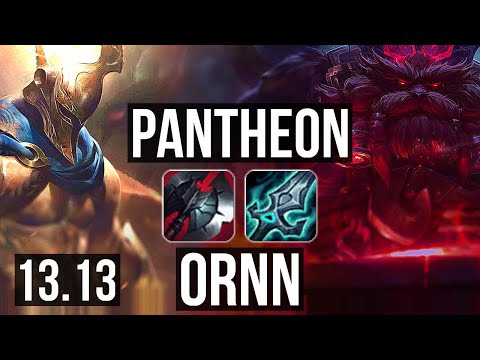 PANTHEON vs ORNN (TOP) | 1300+ games, 1.5M mastery, Godlike | EUW Grandmaster | 13.13