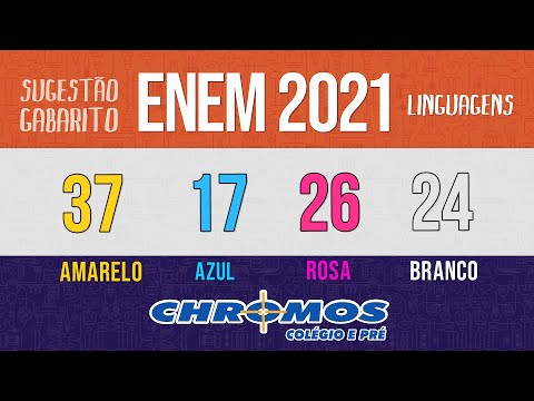 Gabarito ENEM 2021 CHROMOS - Prova Amarela: Questão 37 | Linguagens e Códigos