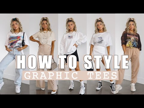 HOW TO STYLE GRAPHIC TEES | JEANS, BIKER SHORTS,...