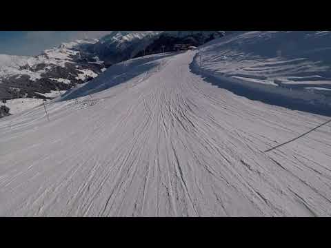 Skiing Jan 23 Mayrhofen Piste 77a and 77 Red