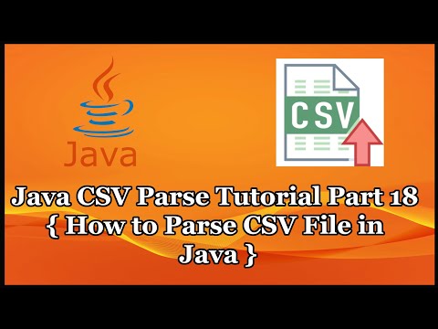 Java Csv Parser Tutorial Part 18 How To Parse Csv File In Java