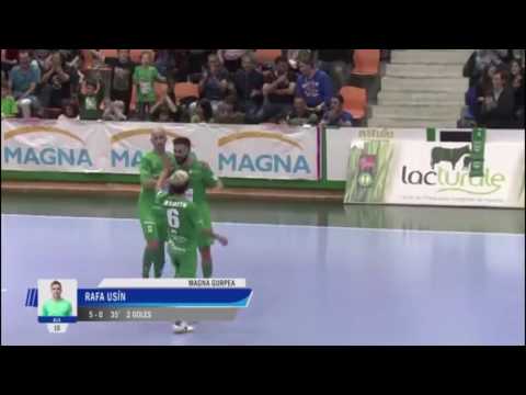 Gol de Rafa Usín (5-0) Magna Gurpea - Pescados Rubén Burela. 1Div, J4