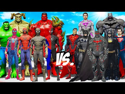 TEAM HULK & TEAM SPIDER-MAN vs TEAM SUPERMAN & TEAM BATMAN - EPIC SUPERHEROES WAR