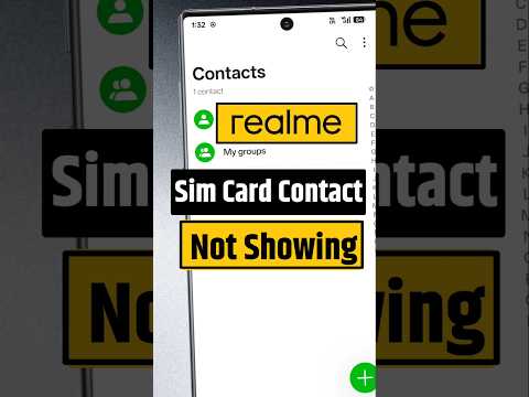 realme sim card contacts not showing #realme #techtips #android