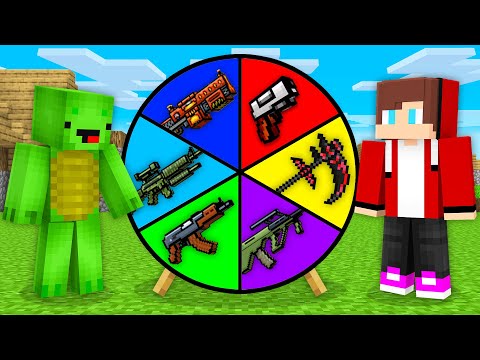 The Roulette of Weapons with JJ & Mikey in Minecraft! (Maizen)