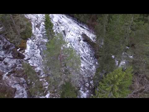 Bratsberg Trondheim waterfall in the woods