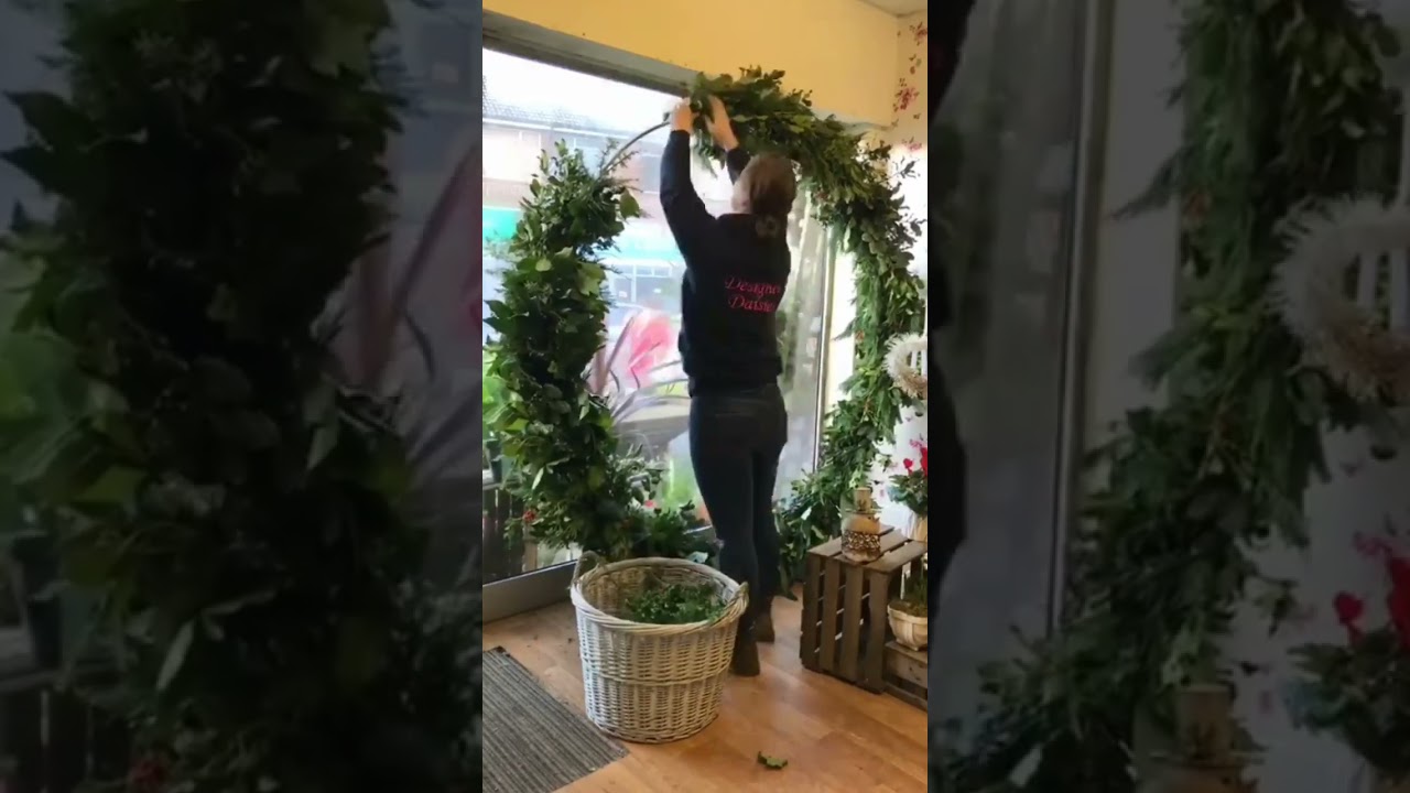 The biggest holly wreath !! #christmas #florist #doorwreath