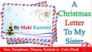 Christmas Letter to  My Sister by Maki Kureishi | Text  | Paraphrase | Themes and Symbols