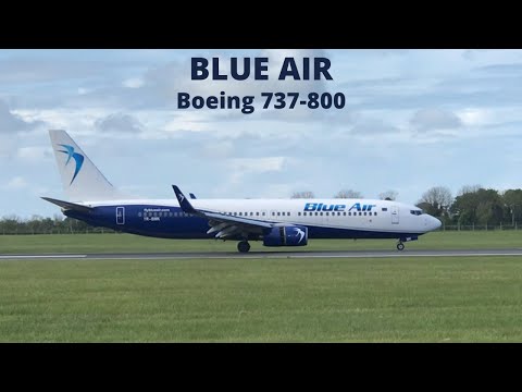 BLUE AIR Boeing 737-800 landing at DUBLIN AIRPORT