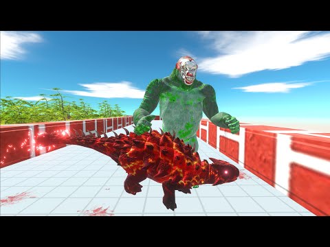 ANKYLOSAURUS LAVA DEATH CLIMB - Animal Revolt Battle Simulator