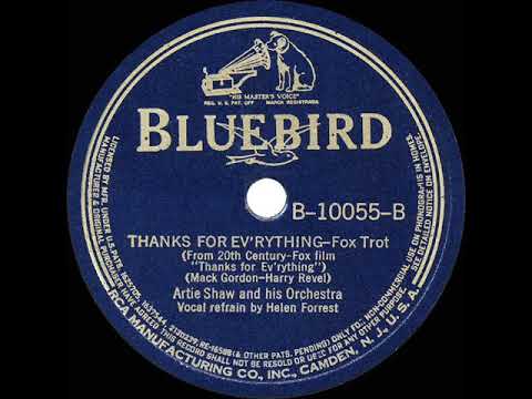 1939 HITS ARCHIVE: Thanks For Everything - Artie Shaw (Helen Forrest, vocal)