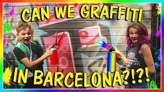 DOING GRAFFITI IN BARCELONA? | We Are The Davises