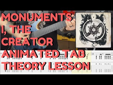 John Browne Monuments - I The Creator Intro - Theory Analysis Seven String Guitar Lesson Tab