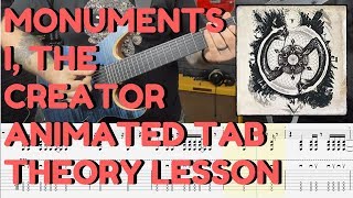 John Browne Monuments - I The Creator Intro - Theory Analysis Seven String Guitar Lesson Tab