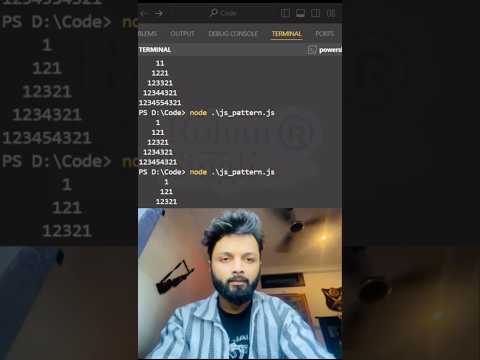 Javascript Palindrome Pyramid Pattern Javascript Tutorial Shorts Javascript Codingshorts