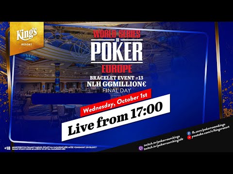 🏆 WSOPE NLH GGMillion€ - Final Day [BRACELET EVENT #13] live from King's #wsop #poker