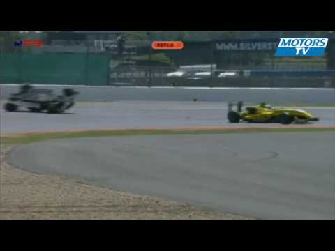Crash Al Faisal Menchini European F3 Open Race 2 Silverstone