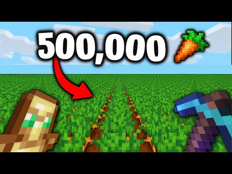 INSANE! BIGGEST Minecraft Carrot Farm Ever