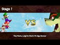 Tiny Mario Luigi Giga Bowser Super Smash Bros Remix