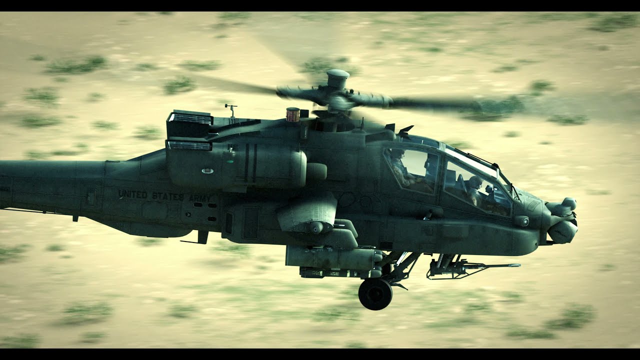 3D Animated Apache AH-64D Tests