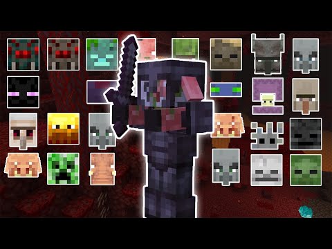 NETHERITE ZOMBIFIED PIGLIN VS 5 OF EVERY MOB | MINECRAFT