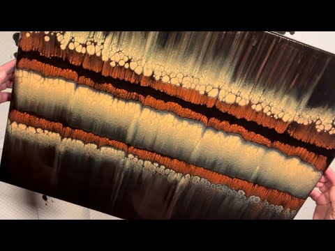 Simple Acrylic Swipe Technique  Acrylic Pour Painting, Flow Art, Fluid Art Technique,