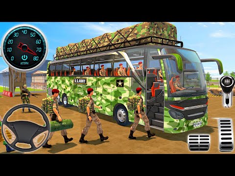 Offroad Army Bus Driving Simulator - US Soldier Transport Duty Driver - Android GamePlay