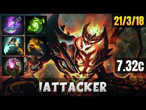 ATTACKER Shadow Fiend MID LANE Gameplay WITH 21 KILLS | Dota 2 Full Game