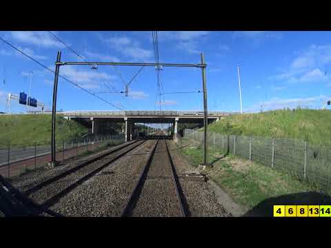 A train driver's view: Amersfoort Vathorst - Amsterdam CS, SLT, 27-Jun-2019.