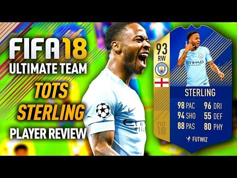 FIFA 18 TOTS STERLING (93) PLAYER REVIEW! FIFA 18 ULTIMATE TEAM!