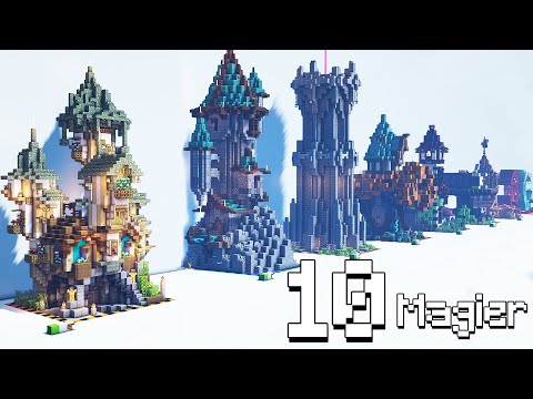 10 magician towers in Minecraft 🔟 Minecraft magician house building english