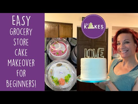 Grocery Store Costco Cake Makeover | Simple Design for less than $50! You can do this!!