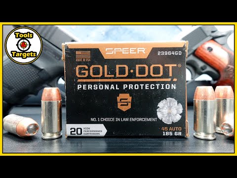 GOLD RUSH!...Speer Gold Dot .45 ACP Self-Defense AMMO Ballistic Gel Test!