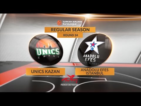EuroLeague Highlights RS Round 24: Unics Kazan 92-99 OT Anadolu Efes Istanbul