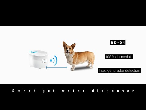 Radar pet water dispenser application by Ai-thinekr's Rd-04 module