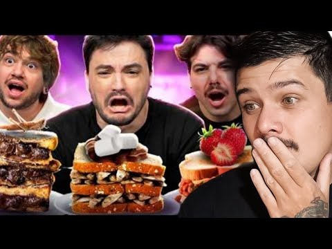 DESAFIO McResto - ACERTE OS INGREDIENTES - Brino, T3ddy e Felipe Neto - João Rox React
