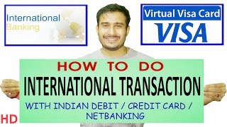 How to create virtual debit card |  Online international transaction |  Entropay | Credit Card India