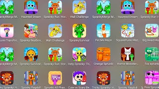 Spranky Survival,Sprunki Transformer,Spooky Bounce,Punki Long Hand,Spranky Run,Spooky Ragdoll......