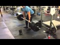 No belt, no straps, no problem. Dead lift 495 lbs for 4 reps. Weighing at 180