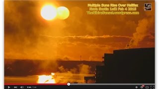 preview picture of video 'Multiple Suns Rise Over Halifax Nova Scotia 1of2 Feb 4 2015'