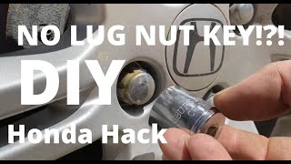 DIY HONDA HACK / REMOVING LOCKING LUG NUT WITHOUT KEY / "JIMMY DIDNT RIG IT"
