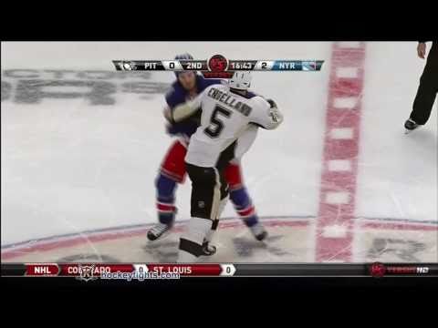 Deryk Engelland vs Brandon Prust Feb 1, 2011