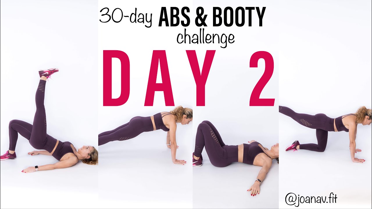 DAY 2 | 30 DAY ABS & BOOTY CHALLENGE | 100 + 100 REPS A DAY