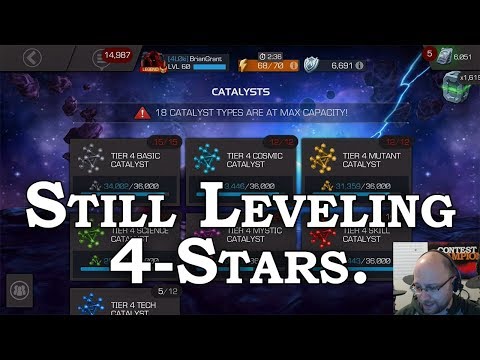 Level Ups and Opening 600 AQ Crystals | Marvel Contest of Champions