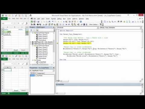 How to Write VBA Macros to Copy and Paste Cells in Excel - Part 1 of 3