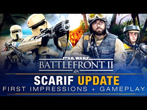 Star Wars Battlefront 2 - Scarif Update First Impressions + Gameplay (New Skins)