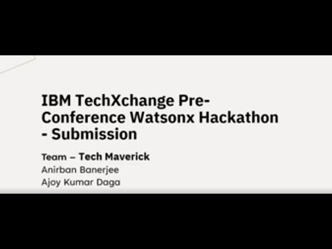 IBM Watsonx Hackathon #watsonx #hackathon #aichallenge #genai #ibm #watsonxChallenge