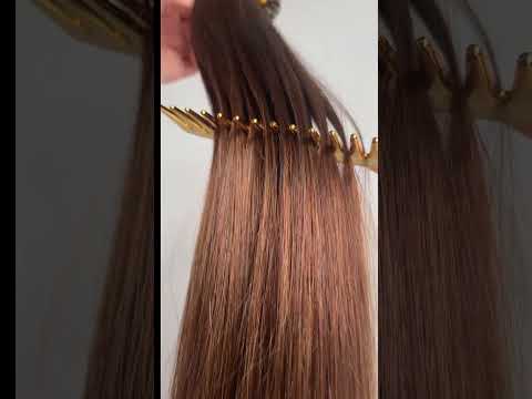 Волосся для гарячого нарощування на капсулах, 65 см, пряме, 200 пасм, коричневе (04) video